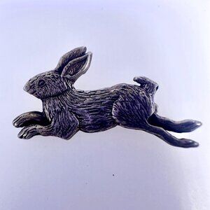 Vintage Sterling Silver Rabbit Brooch
